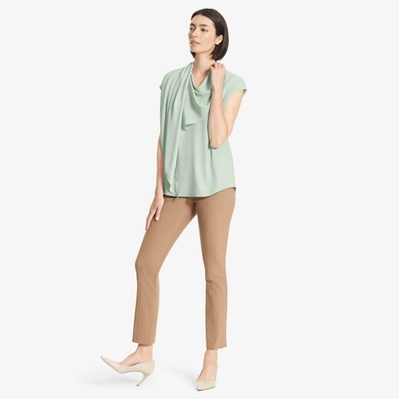 MM Lafleur Ismelka Top Size XL Sleeveless Built In Wrap Scarf Pale Green - Picture 1 of 11